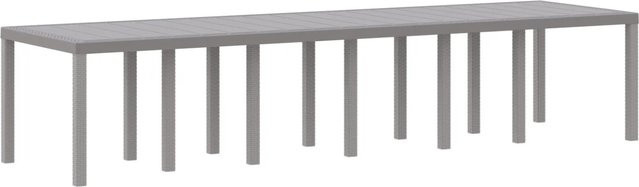 vidaXL Gartentisch aus Polyrattan in Grau, ausziehbar, B/T/H: 350 x 100 x 73 cm - Bild 1