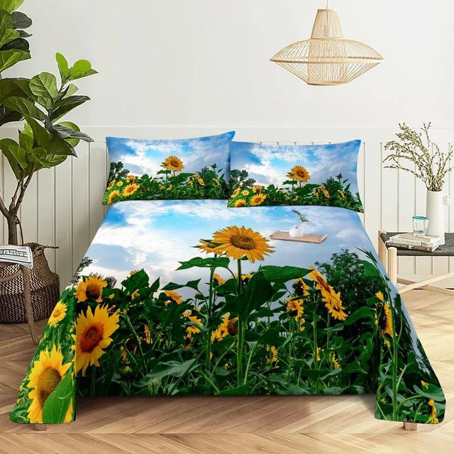 Lodestar Bettwäsche-Set mit Sonnenblumen-Design, 2-teilig oder 3-teilig, Multicolour, Mikrofaser, Breite: 110 cm, Länge: 230 cm - Bild 1