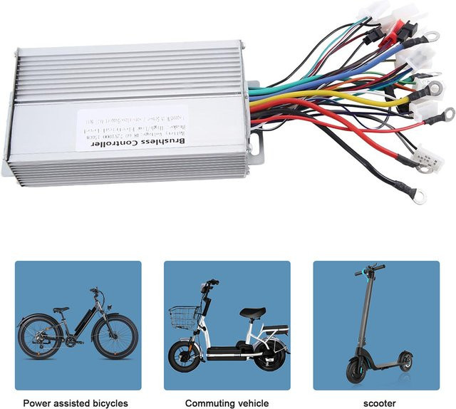 Elektrischer Dual-Mode Bürstenloser Controller für E-Bike, Roller und Skateboard, 12-Röhren, Farbe: Silber - Bild 1