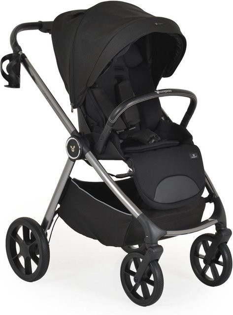 Cangaroo Kombikinderwagen Unique 3 in 1 mit Babyschale, Sportsitz und Babywanne in Schwarz - Bild 1