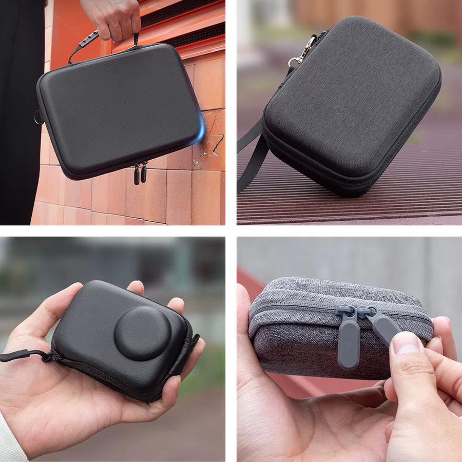 Stoßfeste DJI Osmo Action 6 Reiseaufbewahrungstasche aus hartem PU in Schwarz - Bild 5
