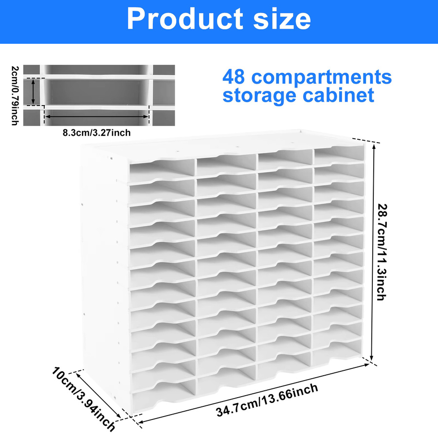 Stempelkissenhalter Organizer aus Kunststoff mit 24 oder 48 Slots in Weiß - Bild 2