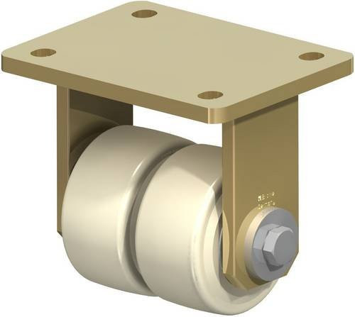 Blickle Doppel-Bockrolle BSD-GSPO 80K in Beige und Multicolour mit einem Rad-Durchmesser von 80 mm und einer Tragfähigkeit von maximal 1750 kg - Bild 1