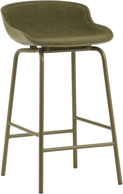 Normann Copenhagen Hyg Barhocker mit Frontpolsterung in Grün, skandinavischer Stil, Höhe: 65 cm - Bild 1