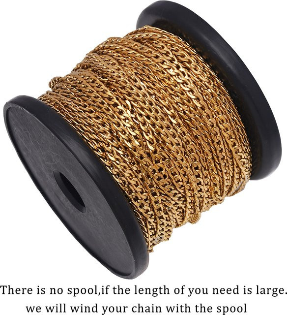 moonrise Halskette Figaro-Gliederkette, Edelstahl, 1 Meter, 3–10 mm - Bild 1