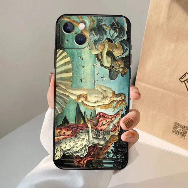 Handyhülle mit Kunstgemälde Die Geburt der Venus für iPhone 16 15 14 13 12 11 Pro Max Plus Mini XR in Multicolor - Bild 1