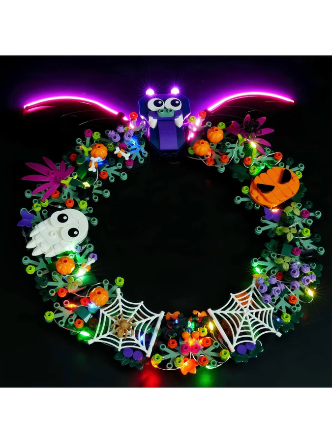 MAXCXT LED-Licht für LEGO 40825 Halloween-Kranz, RGB Multicolour, Schwarz - Bild 4