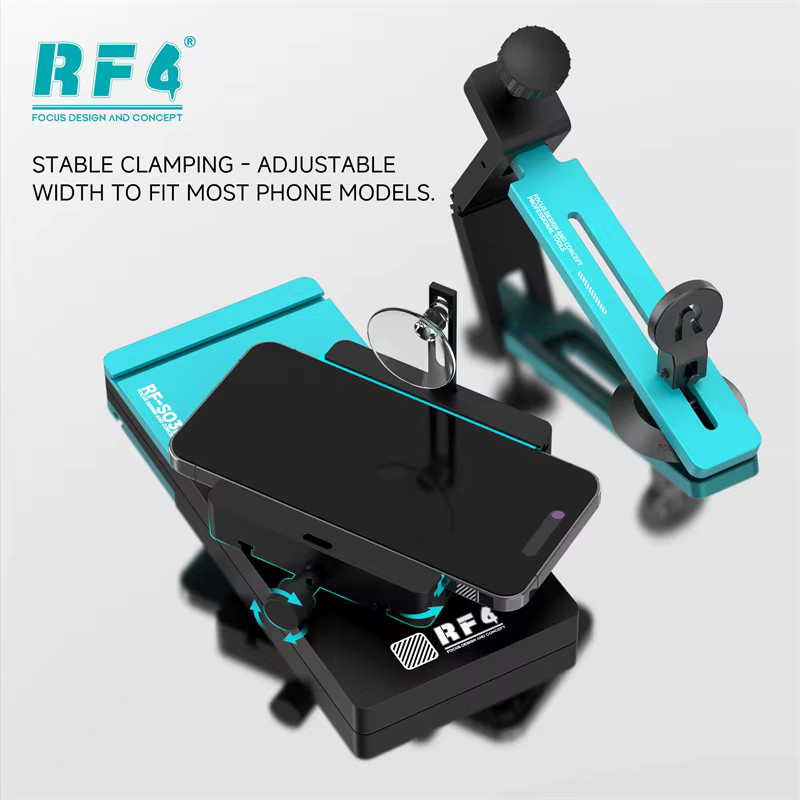 RF4 RF-SO3R Handy-Reparaturhalterung mit leistungsstarker Vakuum-Saugklemme zur LCD-Bildschirm-Entfernung und verstellbarer Breite - Bild 4
