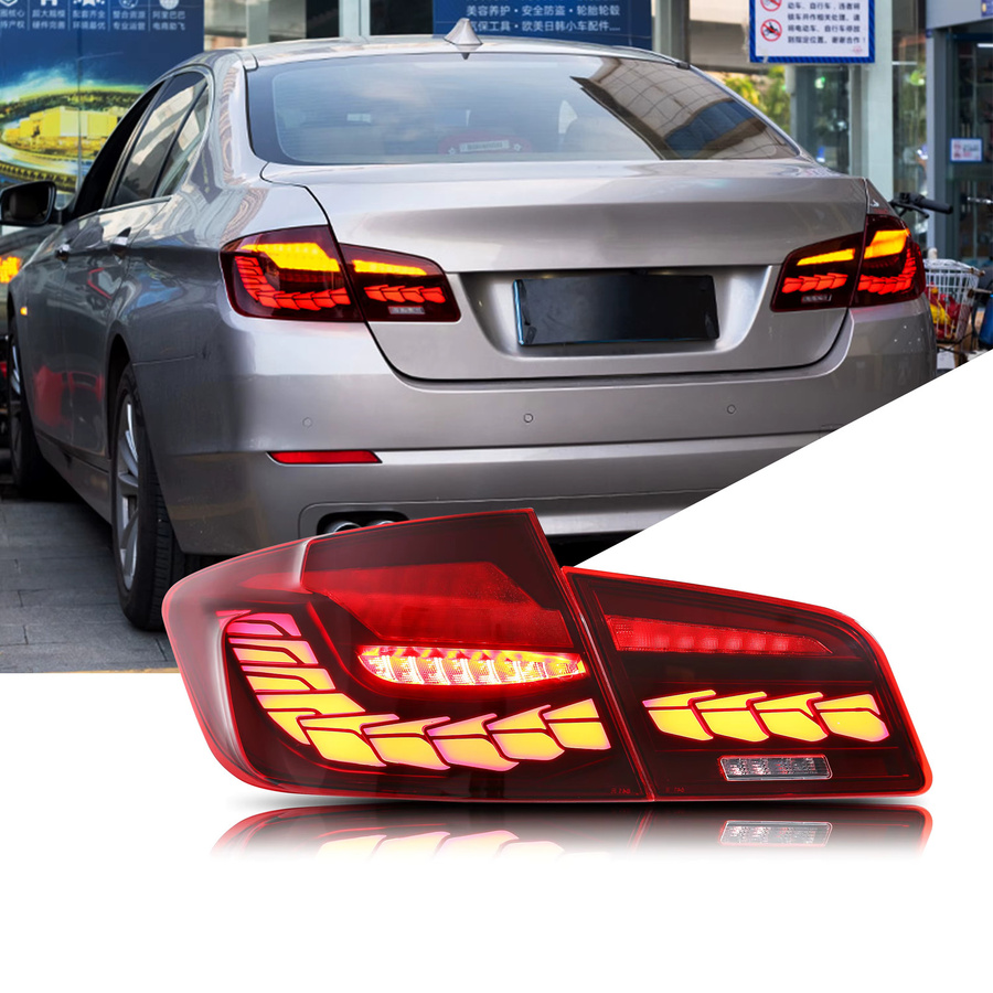 LED GTS Rückleuchten für BMW 5er F10 M5 Limousine 2011-2016 mit sequenziellem Blinker in Rot - Bild 5