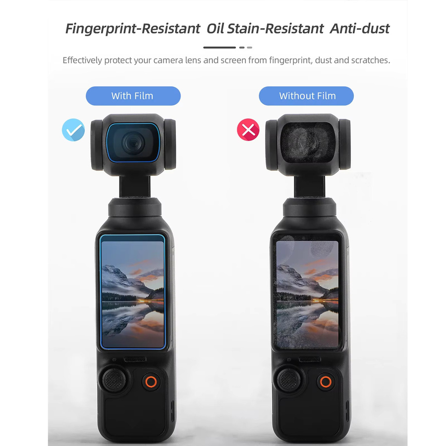 DJI OSMO Pocket 3 Zubehör Set mit Objektivschutz aus gehärtetem Glas und Displayschutzfolie in Transparent - Bild 5