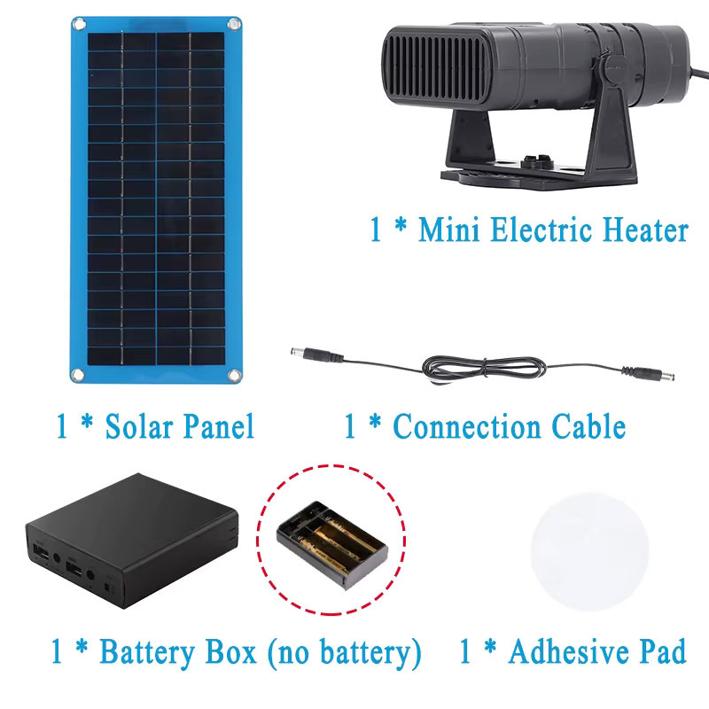 Dreamburgh Tragbare Solarheizung für Auto und Outdoor Camping in Schwarz - Bild 5