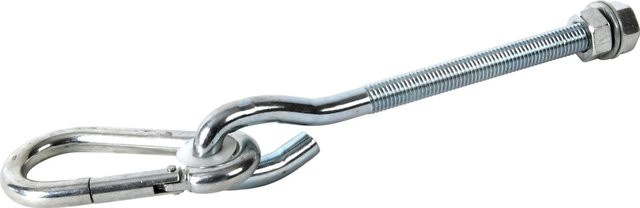 SwingKing Schaukelhaken mit Karabiner, verzinkt, Silber, M10 x 10 cm - Bild 1