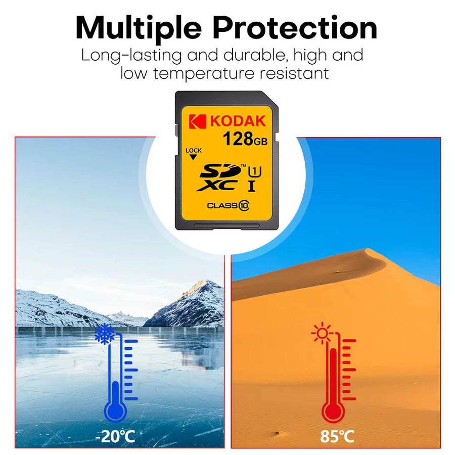 Kodak SDXC Speicherkarte Klasse 10 U1 V30 Hochgeschwindigkeits-Flashkarte für DSLR-Kameras mit 32 GB - Bild 3