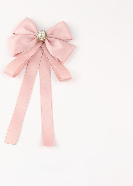 YIRAN Jewelry Brosche, Bowknot, Stofffliege, rosa, Damen - Bild 1