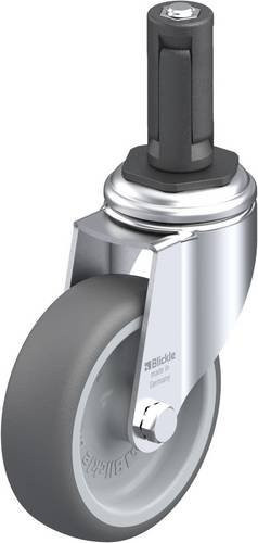 Blickle LKRA-PATH 101G-11-ER13 Lenkrolle in Grau mit Kunststoffrad und 100 mm Durchmesser für eine Tragfähigkeit von bis zu 120 kg - Bild 1