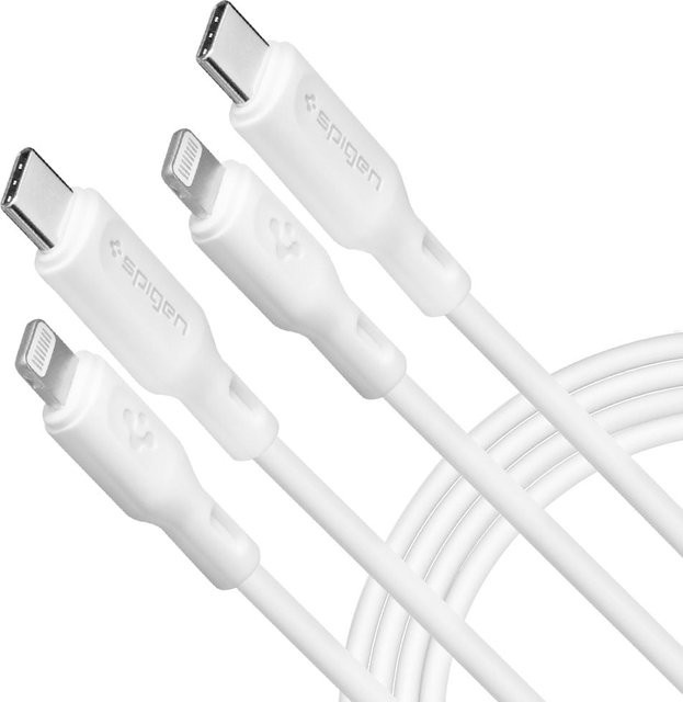 Spigen Durasync USB-C auf Lightning Daten- und Ladekabel, 20W, Weiß, 2er-Set, Länge: 1 m - Bild 1