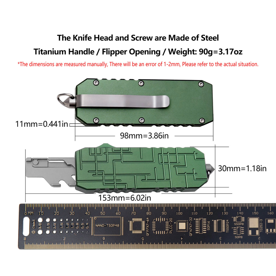 TGZUO Outdoor-Handwerkzeug für Holzbearbeitung mit Stahlklingenkopf und grünem Griff aus Aluminiumlegierung - Bild 4