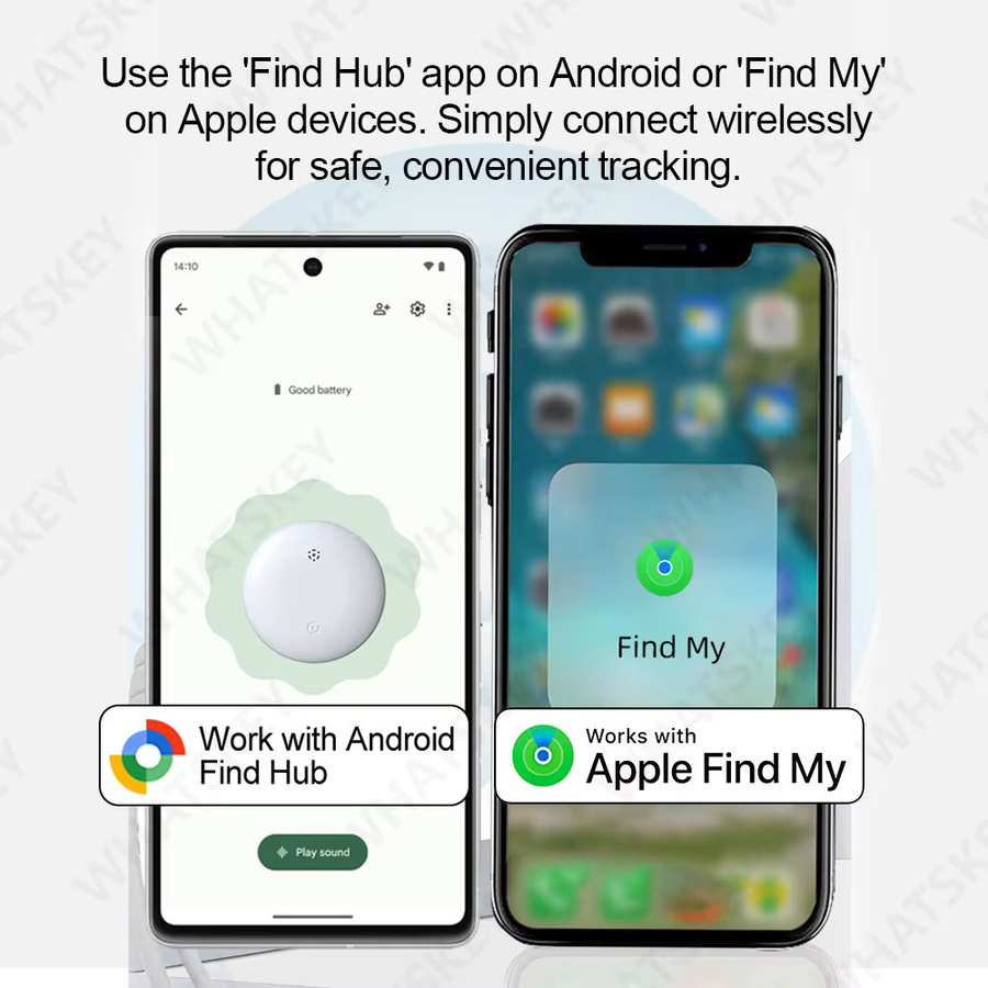 Peocke Dual-System GPS-Tracker Anti-Verlust-Tag für Android und iOS in Blau - Bild 2