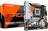Gigabyte B850M FORCE Mainboard AM5 DDR5 Ethernet/LAN in Schwarz und Weiß - Bild 1