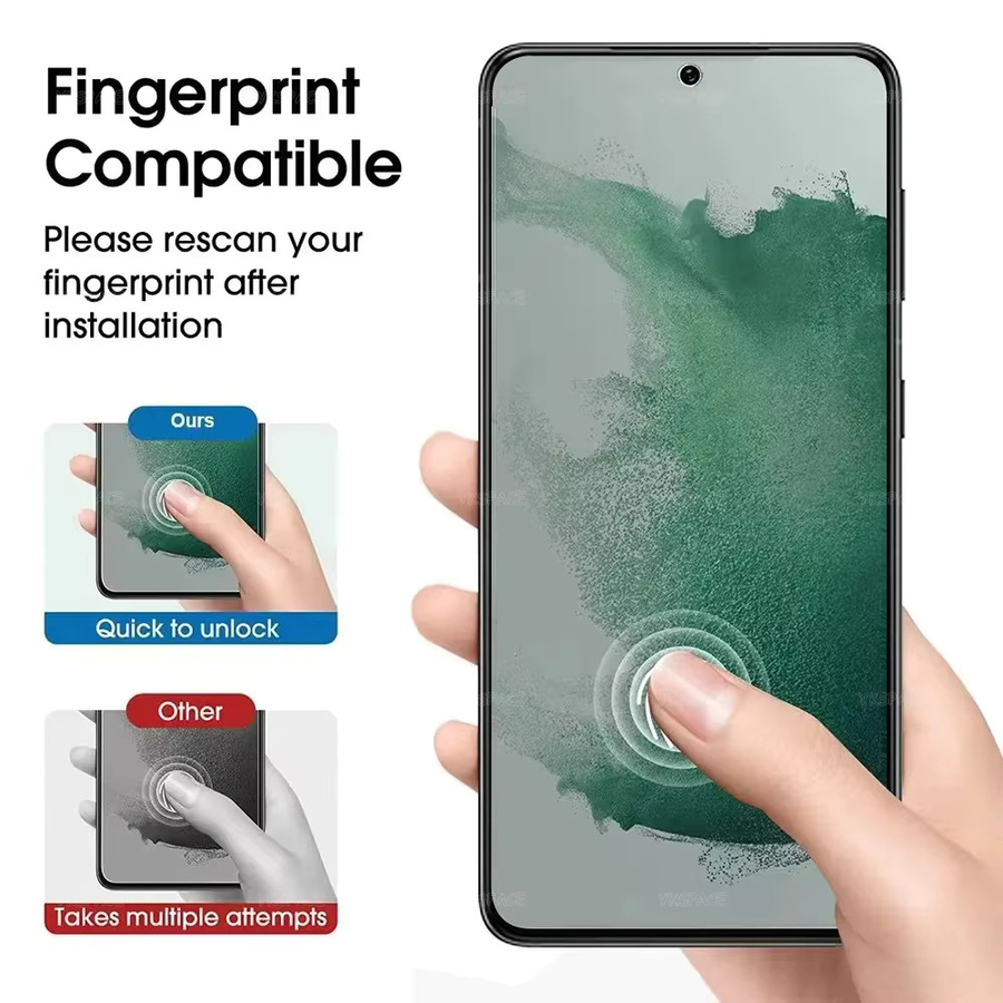 Displayschutzfolie aus 9H gehärtetem Glas für Google Pixel 9 und Pixel 10 Pro XL, Anti-Spionage-Privatsphäre-Schutz mit Fingerabdruck-Entriegelung, transparent, 0,2 mm Dicke - Bild 2