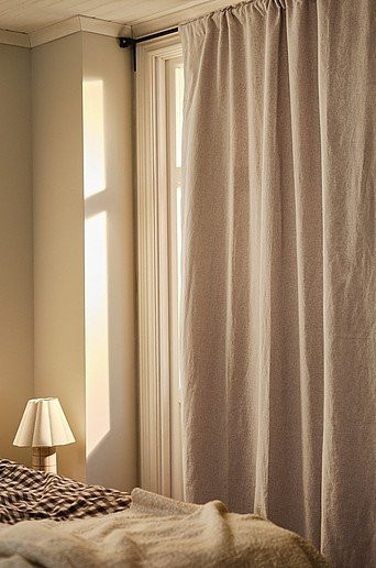 Jotex Verdunkelungsvorhang MELANIE in Beige aus Leinen-Baumwoll-Gemisch, 1er-Pack - Bild 1