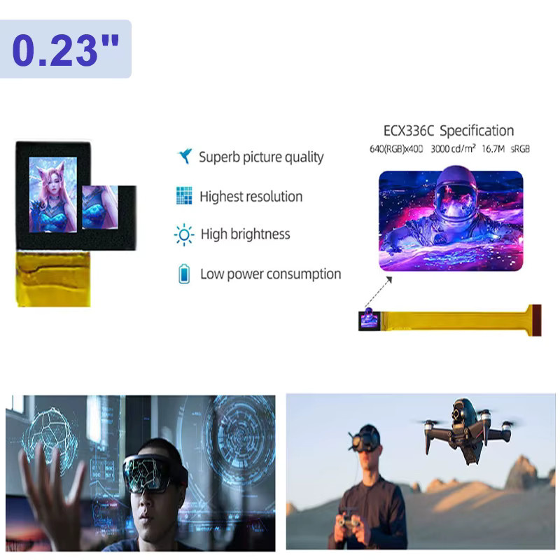 Sony OLED Display 0,23 Zoll hochauflösendes AMOLED Mikro-Display-Modul für Helm-AR-Displays und Monokular-Okulare - Bild 4