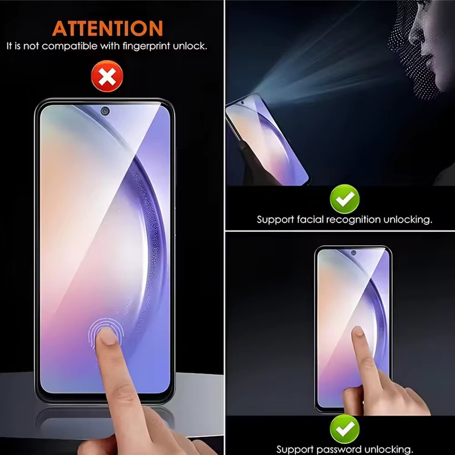 3er-Pack Anti-Spy Displayschutzfolie aus gehärtetem Glas für Samsung Galaxy S25 Ultra, S24, S23, S22, S21 sowie A56, A55, A36, A35, A26, A17, A37, A16, A34, A22 - Bild 3