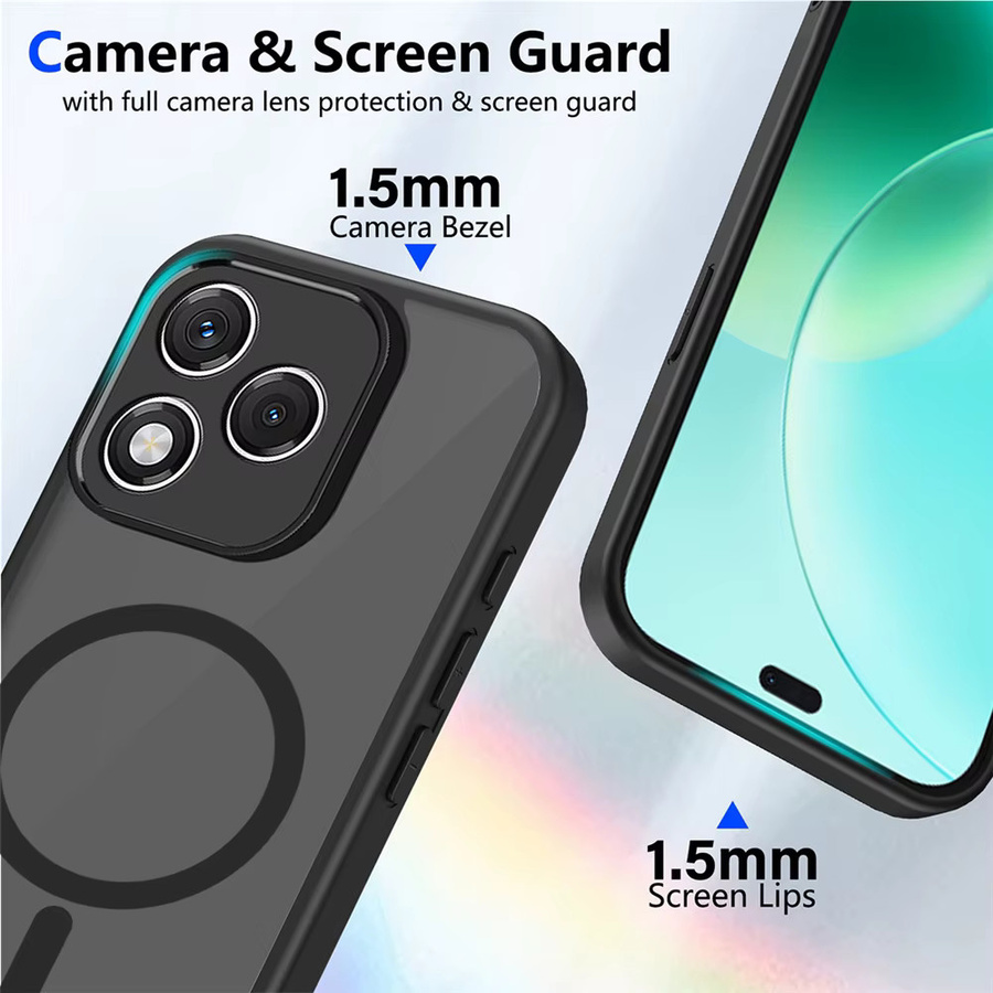 Stoßfeste Handyhülle für Honor Magic 7 8 Lite und Honor X-Serie in Schwarz aus PC und TPU - Bild 4