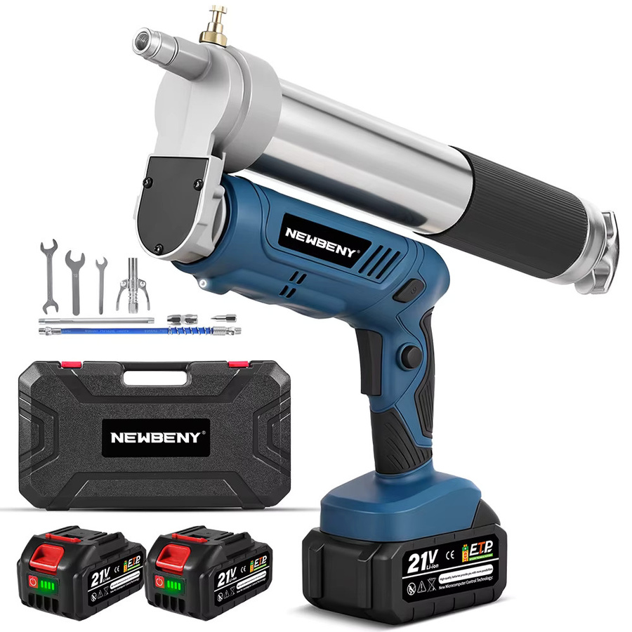 NewBeny Elektrische Fettpresse Hochdruck-Schmierölpistole in Blau, kompatibel mit Makita 18V Akku - Bild 7
