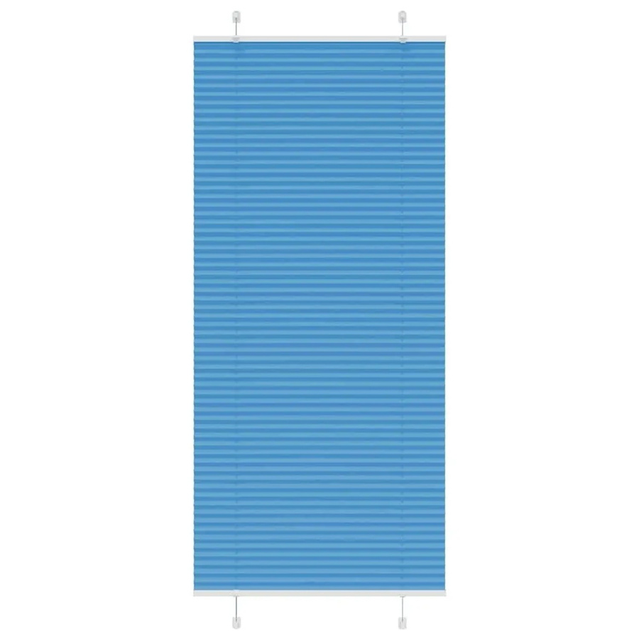 vidaXL Plissee Blau semi-transparent aus Polyester, B: 95 cm, H: 200 cm - Bild 2