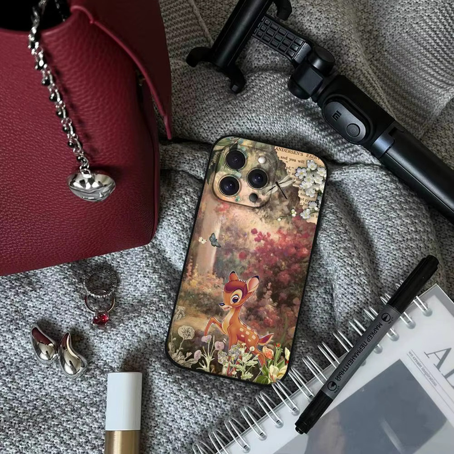 B-Bambi Cartoon Handyhülle für iPhone 11 bis 17 Pro Max Plus Mini aus weichem TPU in Multicolour - Bild 3