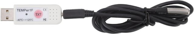 Igeteck USB-Computer-Temperatursensor mit Datenlogger und Temperaturalarm in Weiß für Innen- und Außenbereiche sowie Computerräume - Bild 1