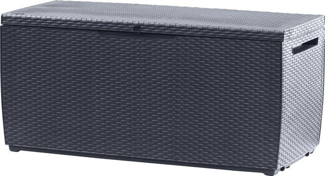Keter Aufbewahrungsbox Capri 305 in Anthrazit mit Rattanoptik für Garten und Terrasse - Bild 1