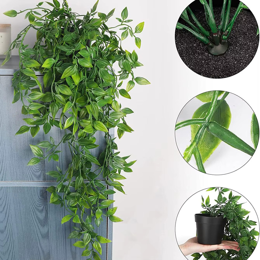 Dekorative künstliche Efeu-Pflanzen in Grün aus Kunststoff für Wandbehang und Garten-Dekoration - Bild 5