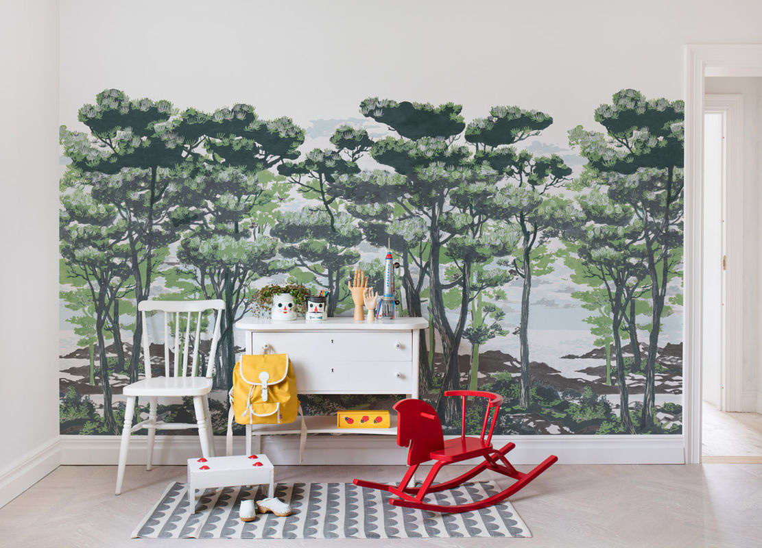 Rebel Walls Mural The Enchanted Forest Daylight Wandtattoo in Grün und Multicolour mit floralem Design - Bild 3