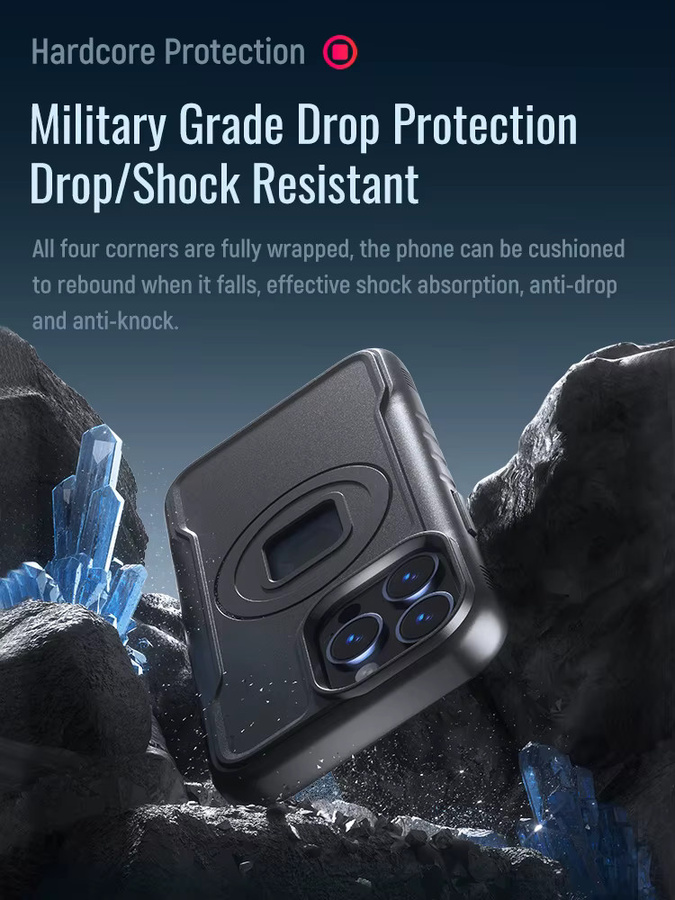 Sincetop Magnetische und stoßfeste Hülle für iPhone 17, 16, 15, 14 und iPhone Air Pro Max mit Schnellmontage-Adapter für die Sincetop Mount Series Q - Bild 5