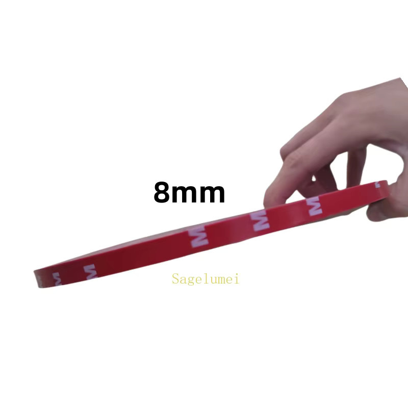 Doppelseitiges Acrylschaum-Klebeband für Auto und LKW, Rot, Rolle 30 m, Breite: 12 mm, Dicke: 1 mm - Bild 2