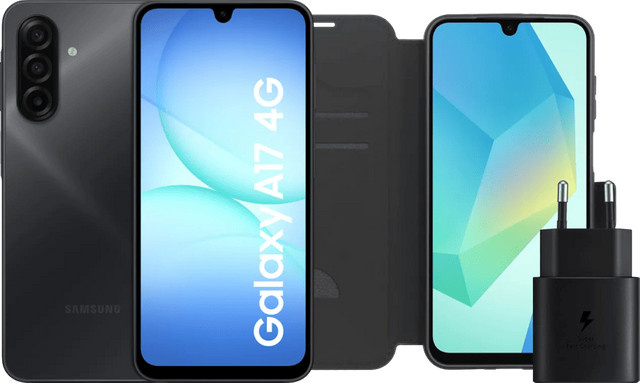 Samsung Galaxy A17 Smartphone 128GB Schwarz 4G mit Zubehörset - Bild 1