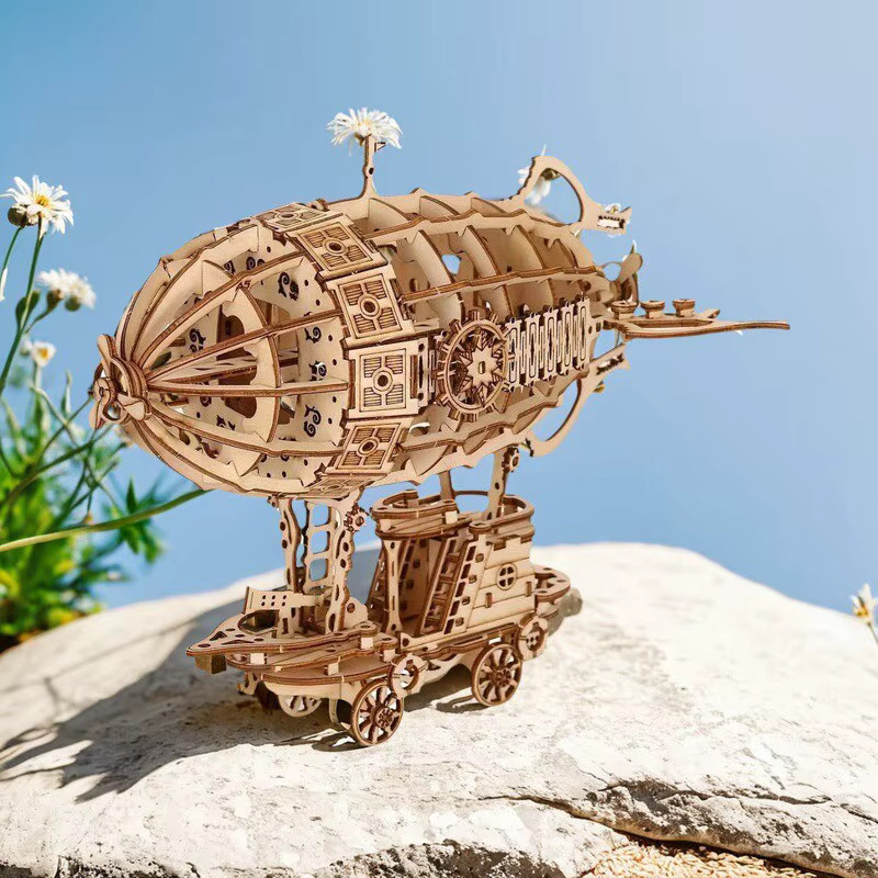 soulbao Flugzeug Luftschiff, Holz Puzzle, ab 14 Jahren - Bild 2