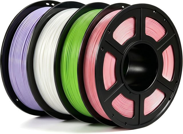 EasyThreed PLA Filament 1,75mm für FDM 3D-Druck, 250g pro Rolle in Lila, Pink, Weiß oder Grün - Bild 1
