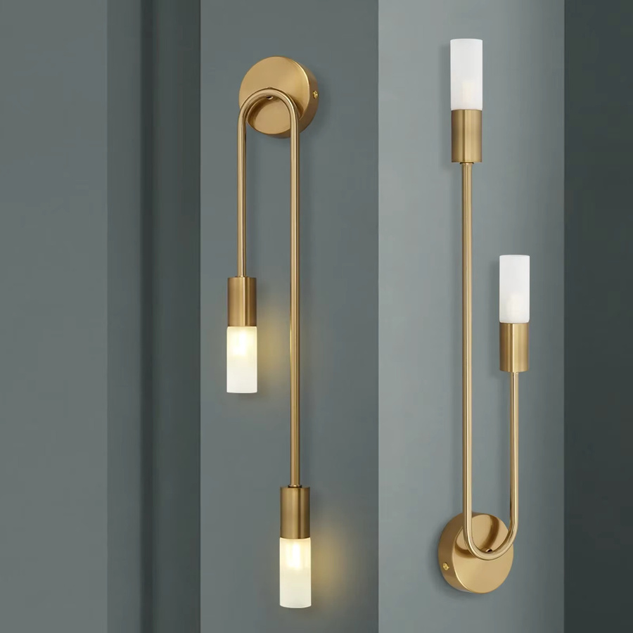OSABO Moderne LED-Wandleuchte in Gold, Nordisches Design als Lineare Wandlampe für Wohnzimmer, Schlafzimmer, Badezimmer und Flur - Bild 2
