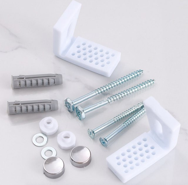 VIBRATITE WC-Bidet-Ankerbolzen-Set zur Bodenbefestigung in Weiß - Bild 1