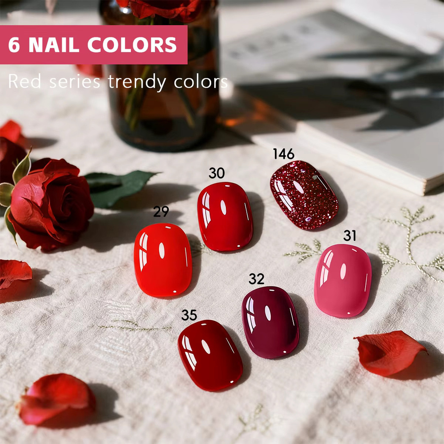 VOKY Nagellack-Set, 8-teilig, rot, glänzend - Bild 2