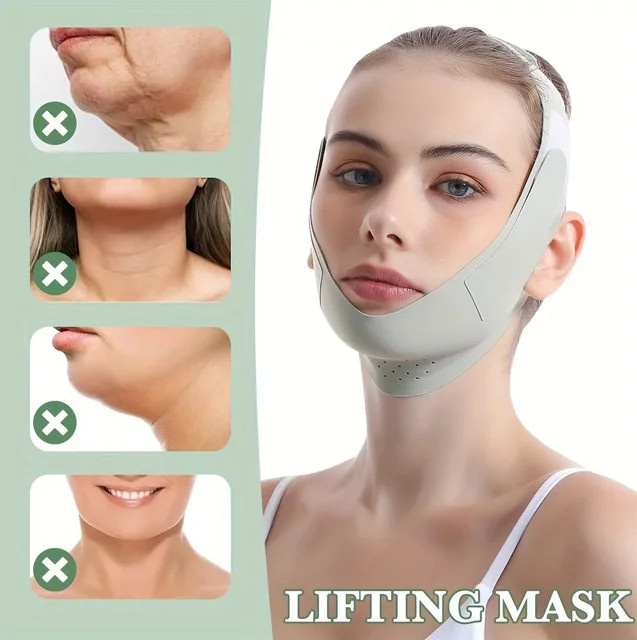 Cxbfg Gesicht Shaper V-Linie Gesichtsmassage-Gurt, Damen - Bild 1
