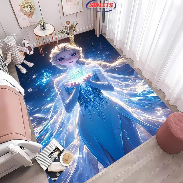 Disney Frozen Elsa Magischer Eis Teppich für das Kinderzimmer in Blau, Breite: 40 cm, Tiefe: 60 cm - Bild 1