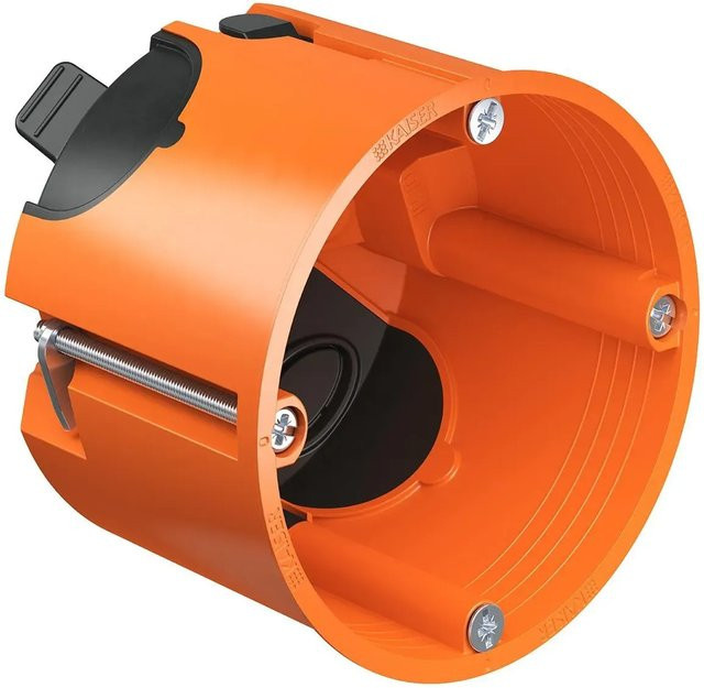 Kaiser Hohlwanddose 9264-22 Luftdicht Orange-Schwarz Durchmesser: 6,2 cm - Bild 1