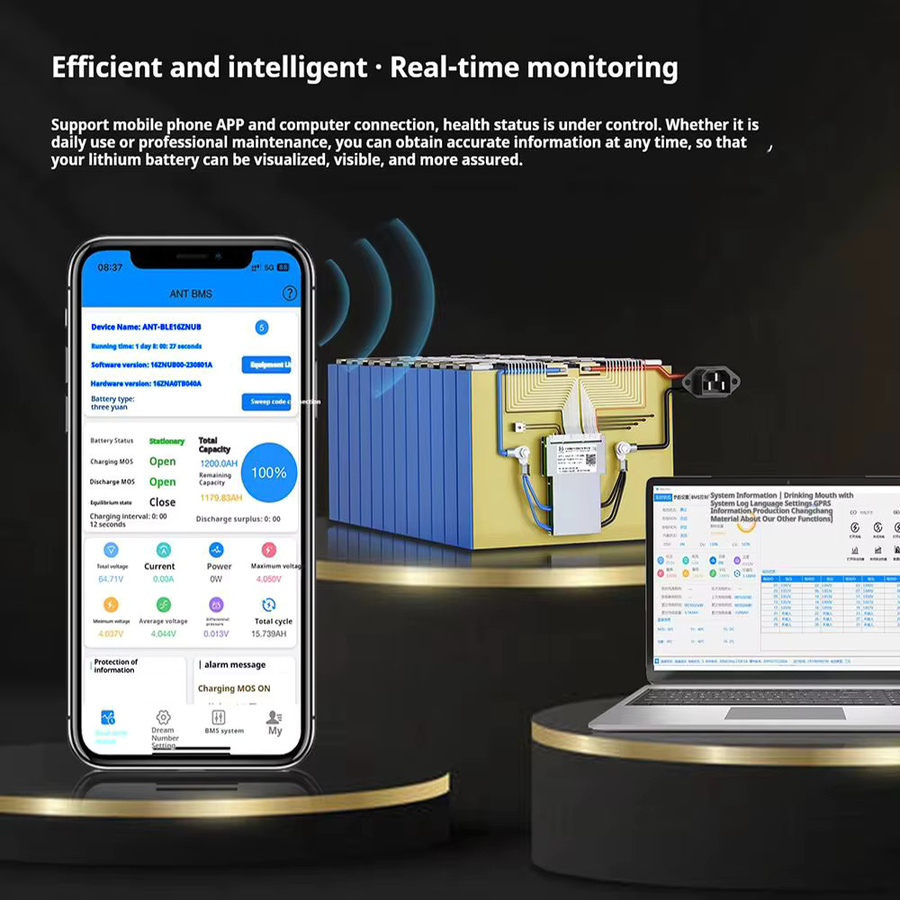 ANTBMS Smart BMS 220A mit 550A Max Entladestrom und Bluetooth für Li-Ion und LiFePO4 Batterien - Bild 5