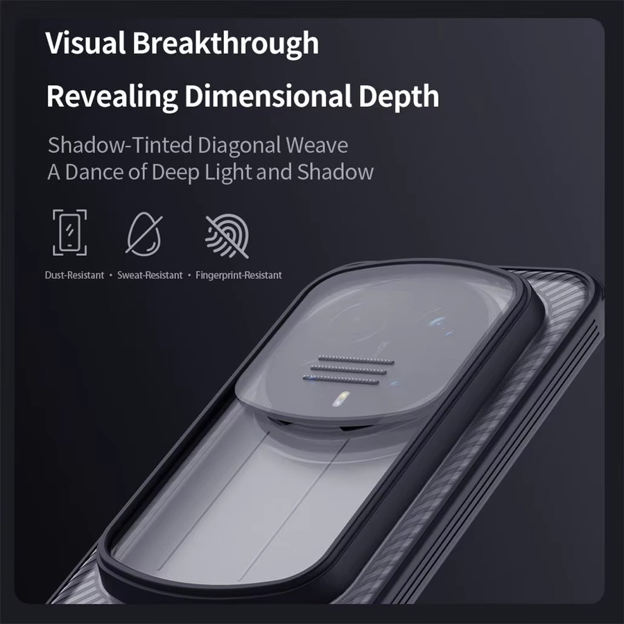 NILLKIN CamShield Pro Schutzhülle für Honor Magic 8 Pro in Schwarz und Transparent mit Kamera-Abdeckung und Sichtschutz - Bild 3