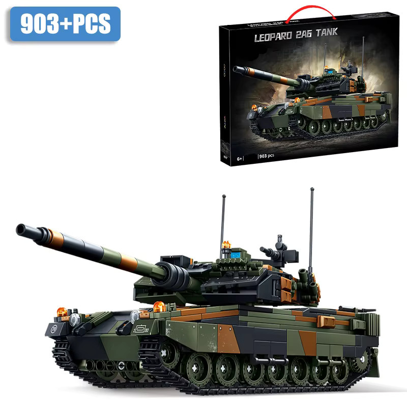 BXA Leopard 2A6 Armee Kampfpanzer, Bausteine, mit Soldaten, ab 6 Jahren - Bild 3
