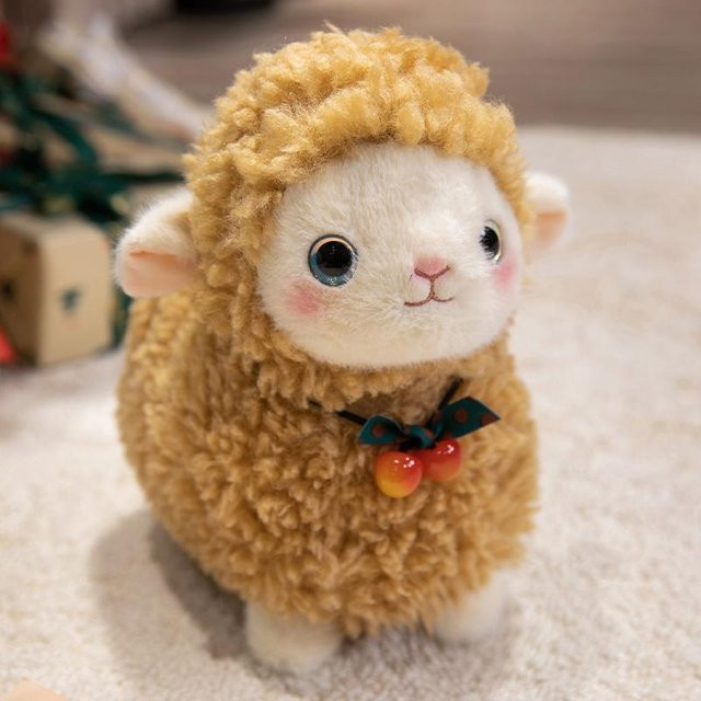 Kidsly Schafpuppe Plüschtier, Lamm Alpaka, 35cm - Bild 1